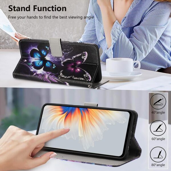 Xiaomi Redmi Note 15 Pro 4G Color Pattern Leather Two Butterflies Drawing-Θήκη Βιβλίο