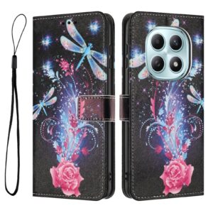 Xiaomi Redmi Note 15 5G / 4G Color Pattern Leather Dragonfly Drawing-Θήκη Βιβλίο