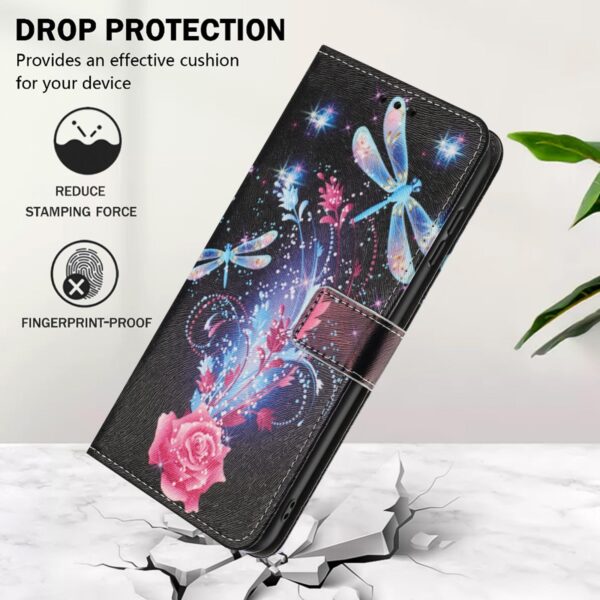 Xiaomi Redmi Note 15 5G / 4G Color Pattern Leather Dragonfly Drawing-Θήκη Βιβλίο