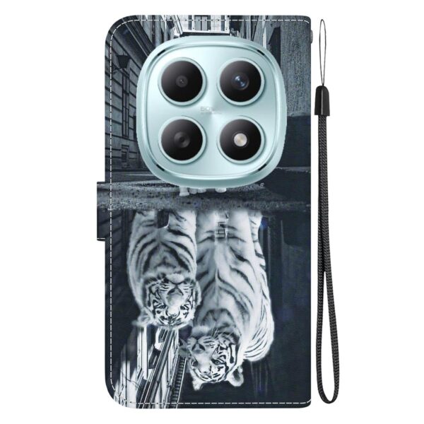 Xiaomi Redmi Note 15 4G / 5G / Poco M8 5G Crystal Texture Colored Leather Cat Tiger Reflection Drawing-Θήκη Βιβλίο