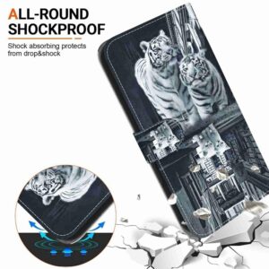 Xiaomi Redmi Note 15 4G / 5G / Poco M8 5G Crystal Texture Colored Leather Cat Tiger Reflection Drawing-Θήκη Βιβλίο