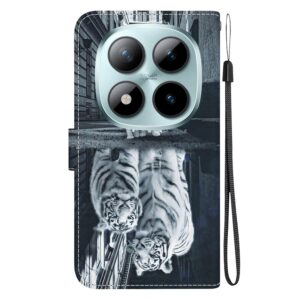 Xiaomi Redmi Note 15 Pro 5G Crystal Texture Colored Leather Cat Tiger Reflection Drawing-Θήκη Βιβλίο