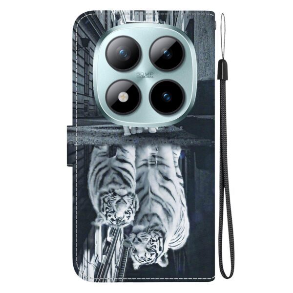 Xiaomi Redmi Note 15 Pro 5G Crystal Texture Colored Leather Cat Tiger Reflection Drawing-Θήκη Βιβλίο