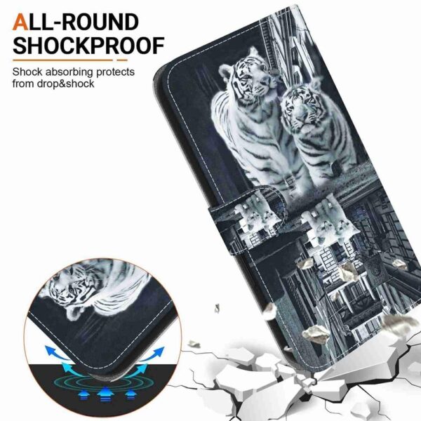 Xiaomi Redmi Note 15 Pro 5G Crystal Texture Colored Leather Cat Tiger Reflection Drawing-Θήκη Βιβλίο