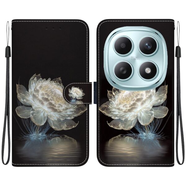 Xiaomi Redmi Note 15 4G / 5G/ Poco M8 5G Crystal Texture Colored Leather Crystal Peony Drawing-Θήκη Βιβλίο