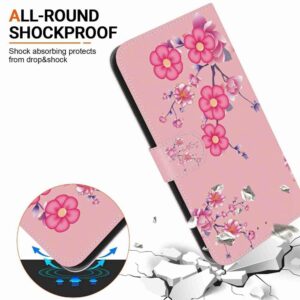 Xiaomi Redmi Note 15 Pro 5G Crystal Texture Colored Leather Cherry Blossoms Drawing-Θήκη Βιβλίο