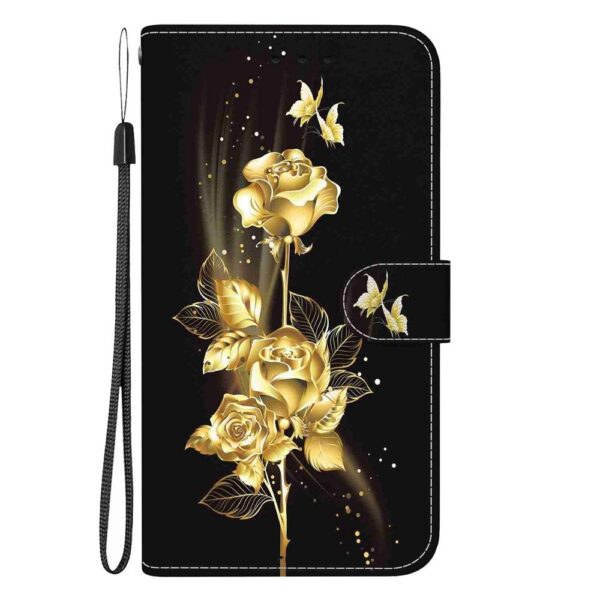 Xiaomi Redmi Note 15 4G /5G/ Poco M8 5G Crystal Texture Colored Leather Gold Butterfly Rose Drawing-Θήκη Βιβλίο Xiaomi Redmi Note 15 4G /5G/ Poco M8 5G Crystal Texture Colored Leather Gold Butterfly Rose Drawing-Θήκη Βιβλίο