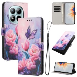 Xiaomi Redmi Note 15 Pro+ 5G Color Pattern Leather Pink Butterfly Drawing-Θήκη Βιβλίο