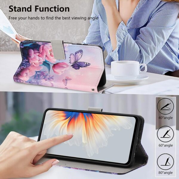 Xiaomi Redmi Note 15 Pro+ 5G Color Pattern Leather Pink Butterfly Drawing-Θήκη Βιβλίο