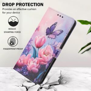 Xiaomi Redmi Note 15 Pro+ 5G Color Pattern Leather Pink Butterfly Drawing-Θήκη Βιβλίο