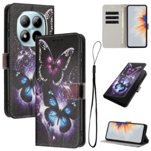 Xiaomi Redmi Note 15 Pro+ 5G Color Pattern Leather Two Butterflies Drawing-Θήκη Βιβλίο