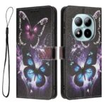 Xiaomi Redmi Note 15 Pro+ 5G Color Pattern Leather Two Butterflies Drawing-Θήκη Βιβλίο