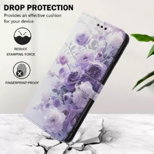 Xiaomi Redmi Note 15 Pro+ 5G Color Pattern Leather Purple Rose Drawing-Θήκη Βιβλίο