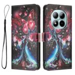 Xiaomi Redmi Note 15 Pro+ 5G Color Pattern Leather Butterfly Tree Drawing-Θήκη Βιβλίο