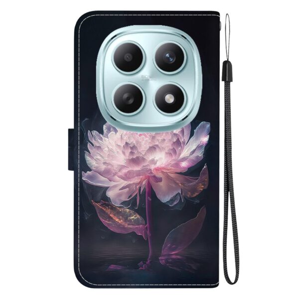 Xiaomi Redmi Note 15 4G /5G / Poco M8 5G Crystal Texture Colored Leather Purple Peony Drawing-Θήκη Βιβλίο