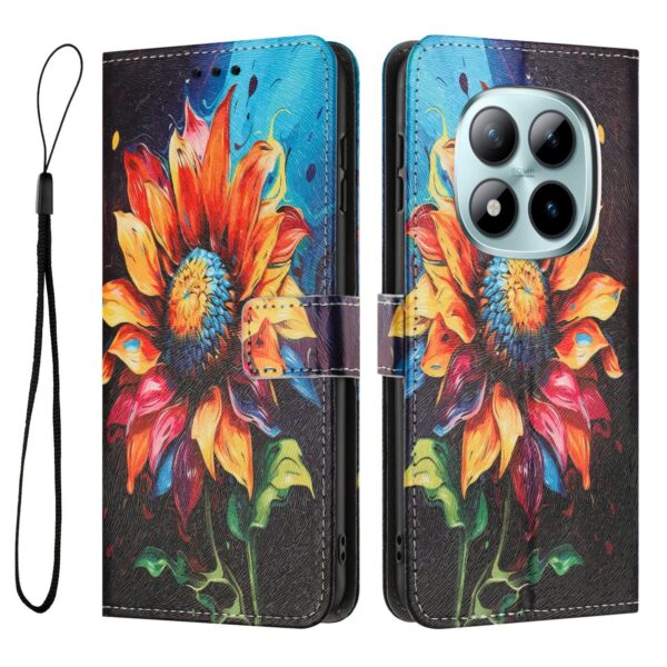 Xiaomi Redmi Note 15 Pro+ 5G Color Pattern Leather Sunflower Drawing-Θήκη Βιβλίο Xiaomi Redmi Note 15 Pro+ 5G Color Pattern Leather Sunflower Drawing-Θήκη Βιβλίο