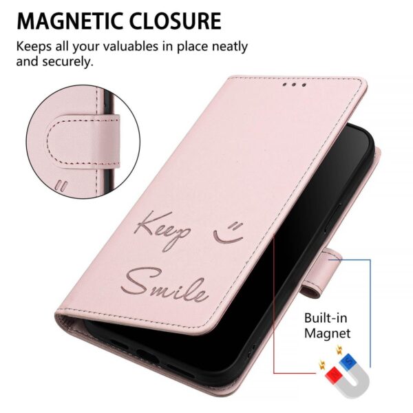 Xiaomi Redmi Note 15 Pro 5G Smile Embossing RFID Leather Pink-Θήκη Βιβλίο