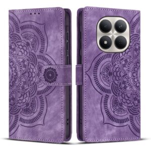 Xiaomi Redmi Note 15 Pro+ 5G Mandala Embossed Retro Frosted Leather Purple-Θήκη Βιβλίο