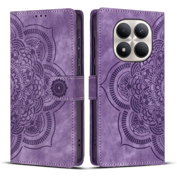 Xiaomi Redmi Note 15 Pro+ 5G Mandala Embossed Retro Frosted Leather Purple-Θήκη Βιβλίο