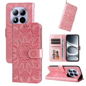 Xiaomi Redmi Note 15 Pro 4G Embossed Sunflower Leather Rose Gold-Θήκη Βιβλίο