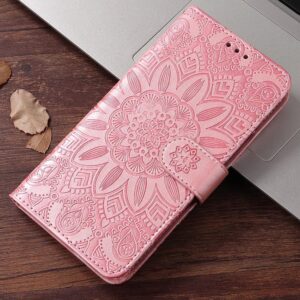Xiaomi Redmi Note 15 Pro 4G Embossed Sunflower Leather Rose Gold-Θήκη Βιβλίο