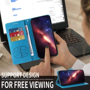 Xiaomi Redmi Note 15 Pro 4G Embossed Butterfly Flowers Leather Blue-Θήκη Βιβλίο