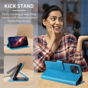 Xiaomi Redmi Note 15 Pro 4G Embossed Butterfly Flowers Leather Blue-Θήκη Βιβλίο