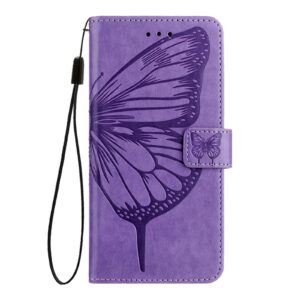 Xiaomi Redmi Note 15 Pro 5G Embossed Butterfly Leather Light Purple-Θήκη Βιβλίο