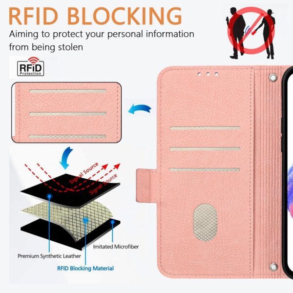 Xiaomi Redmi Note 15 Pro+ 5G Embossed Rose RFID Anti-theft Leather Pink-Θήκη Βιβλίο