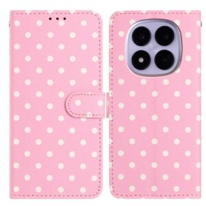 Xiaomi Redmi Note 15 4G / 5G Small Dots Pattern Vegan Leather Pink-Θήκη Βιβλίο