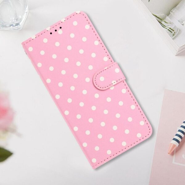 Xiaomi Redmi Note 15 4G / 5G Small Dots Pattern Vegan Leather Pink-Θήκη Βιβλίο