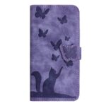 Xiaomi Redmi Note 15 4G / 5G Butterfly Cat Embossing Flip Leather Purple-Θήκη Βιβλίο