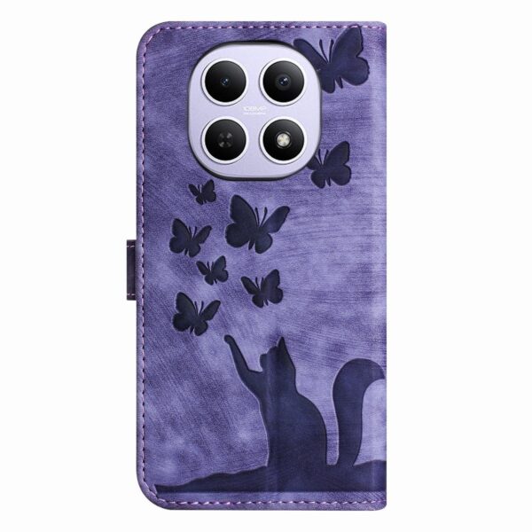 Xiaomi Redmi Note 15 4G / 5G Butterfly Cat Embossing Flip Leather Purple-Θήκη Βιβλίο