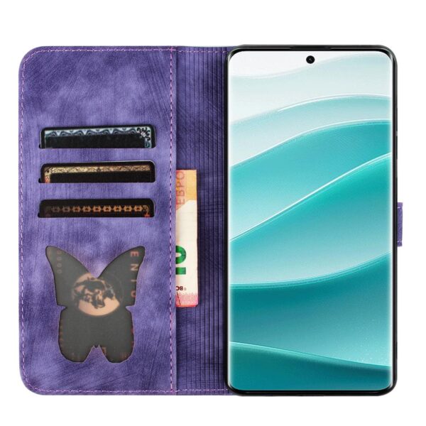 Xiaomi Redmi Note 15 4G / 5G Butterfly Cat Embossing Flip Leather Purple-Θήκη Βιβλίο