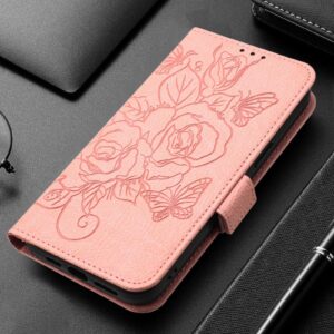Xiaomi Redmi Note 15 4G / 5G Embossed Rose RFID Anti-theft Leather Pink-Θήκη Βιβλίο