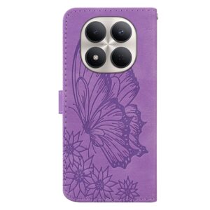 Xiaomi Redmi Note 15 Pro+ Retro Skin Feel Butterflies Embossing Horizontal Flip Leather Purple-Θήκη Βιβλίο