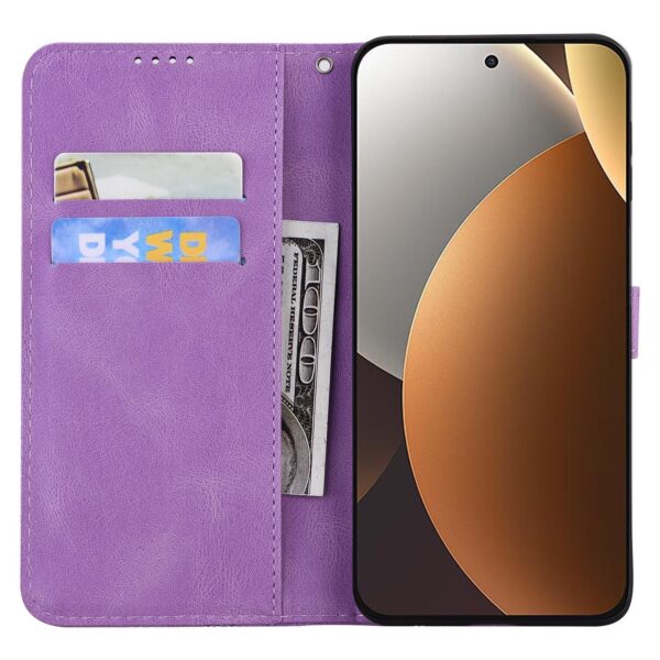 Xiaomi Redmi Note 15 Pro+ Retro Skin Feel Butterflies Embossing Horizontal Flip Leather Purple-Θήκη Βιβλίο