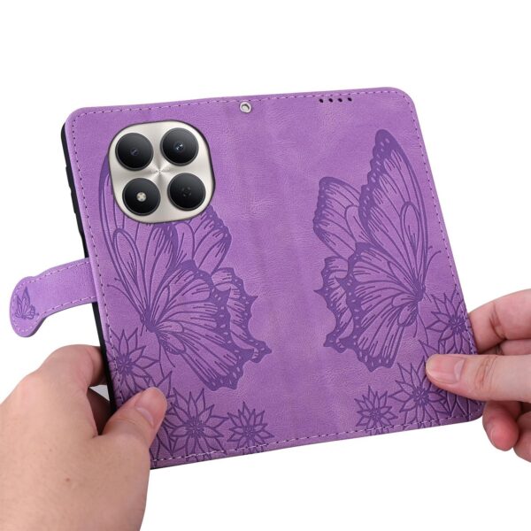 Xiaomi Redmi Note 15 Pro+ Retro Skin Feel Butterflies Embossing Horizontal Flip Leather Purple-Θήκη Βιβλίο
