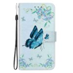 Xiaomi Redmi Note 15 Pro 5G Crystal Texture Colored Leather Blue Pansies Drawing-Θήκη Βιβλίο