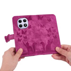 Xiaomi Redmi Note 15 4G / 5G Butterfly Cat Embossing Flip Leather Pink-Θήκη Βιβλίο