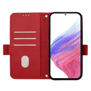 Xiaomi Redmi Note 15 4G / 5G Embossed Rose RFID Anti-theft Leather Red-Θήκη Βιβλίο