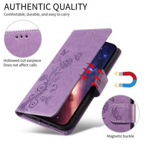 Xiaomi Redmi Note 15 Pro 4G Embossed Butterfly Flowers Leather Purple-Θήκη Βιβλίο