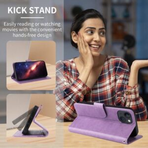 Xiaomi Redmi Note 15 Pro 4G Embossed Butterfly Flowers Leather Purple-Θήκη Βιβλίο