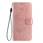 Xiaomi Redmi Note 15 4G / 5G Embossed Butterfly Leather Rose Gold-Θήκη Βιβλίο