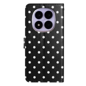 Xiaomi Redmi Note 15 4G / 5G Small Dots Pattern Vegan Black-Θήκη Βιβλίο