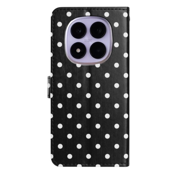 Xiaomi Redmi Note 15 4G / 5G Small Dots Pattern Vegan Black-Θήκη Βιβλίο