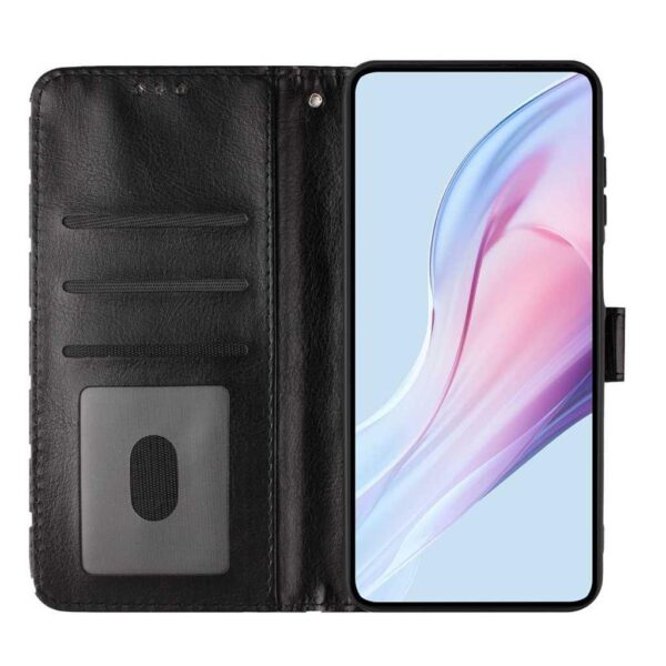 Xiaomi Redmi Note 15 4G / 5G Small Dots Pattern Vegan Black-Θήκη Βιβλίο