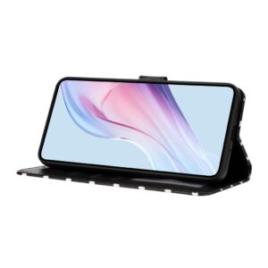 Xiaomi Redmi Note 15 4G / 5G Small Dots Pattern Vegan Black-Θήκη Βιβλίο