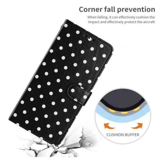 Xiaomi Redmi Note 15 4G / 5G Small Dots Pattern Vegan Black-Θήκη Βιβλίο