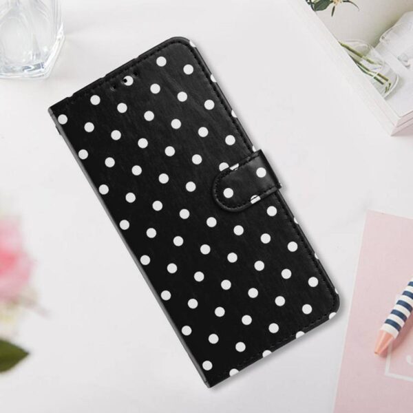 Xiaomi Redmi Note 15 4G / 5G Small Dots Pattern Vegan Black-Θήκη Βιβλίο